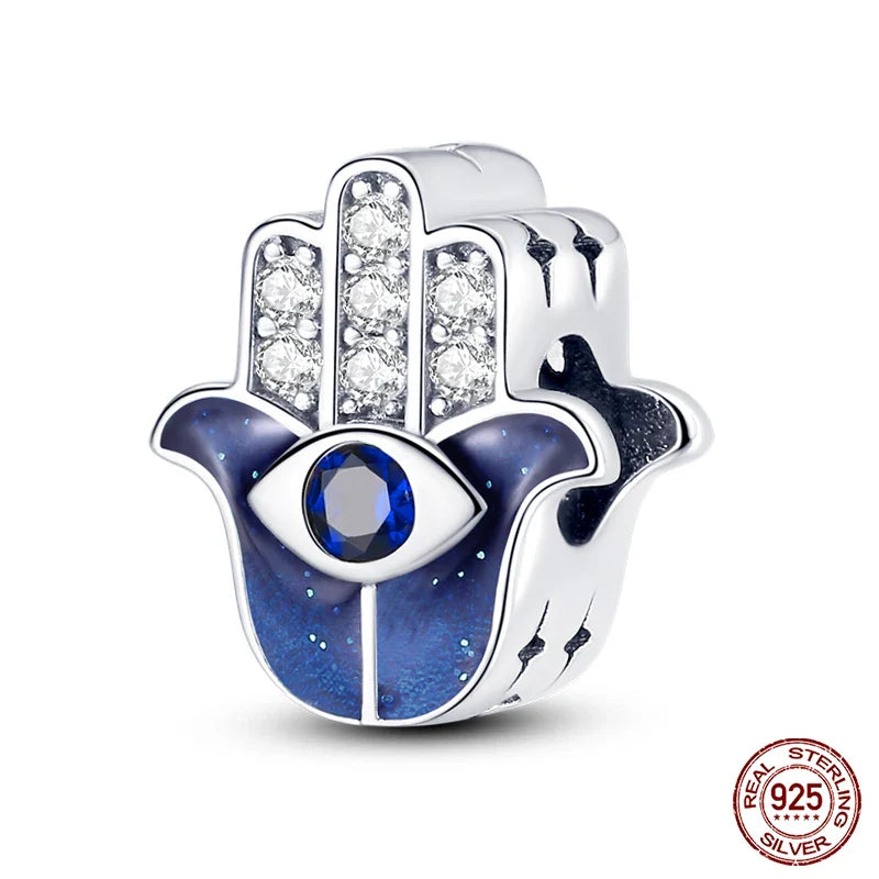 925 Silver Devil's Eye Charms Beads for Women DIY Jewelry Making