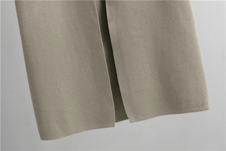 Chic Women's 3 Piece Knitted Cardigan Tracksuit Set with Sweater and Pants for Spring and Autumn Fashion