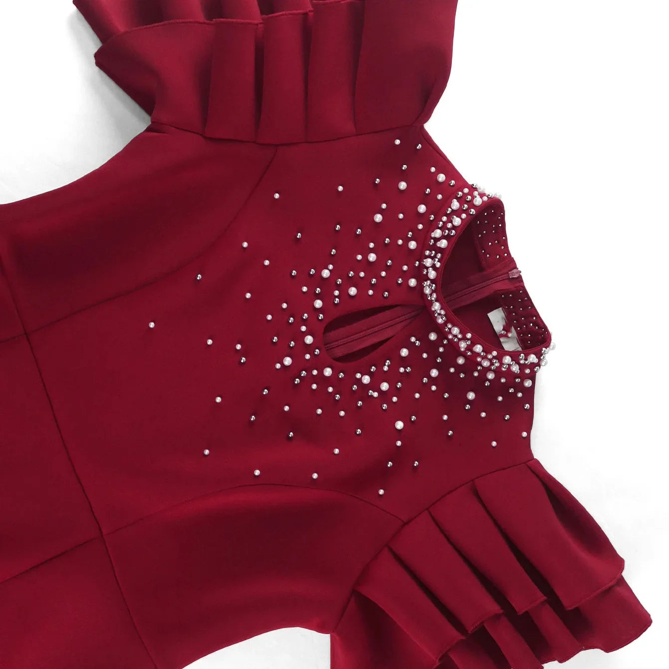 Beaded Party Dress For Women O Neck Sheath Ankle Length