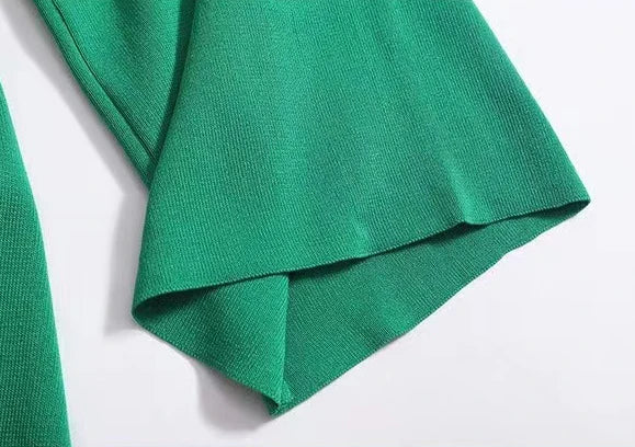 Women's Casual Sweater Set with Long Sleeve Tops and Color Block Design for Autumn and Winter