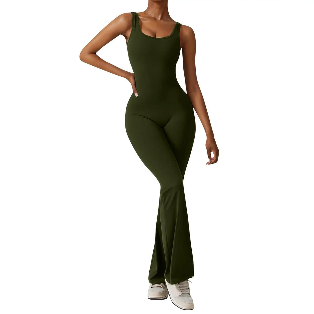 Slim Fit Backless Bodysuit for Women Hip Lift Pullover Sexy Sports and Yoga Wear