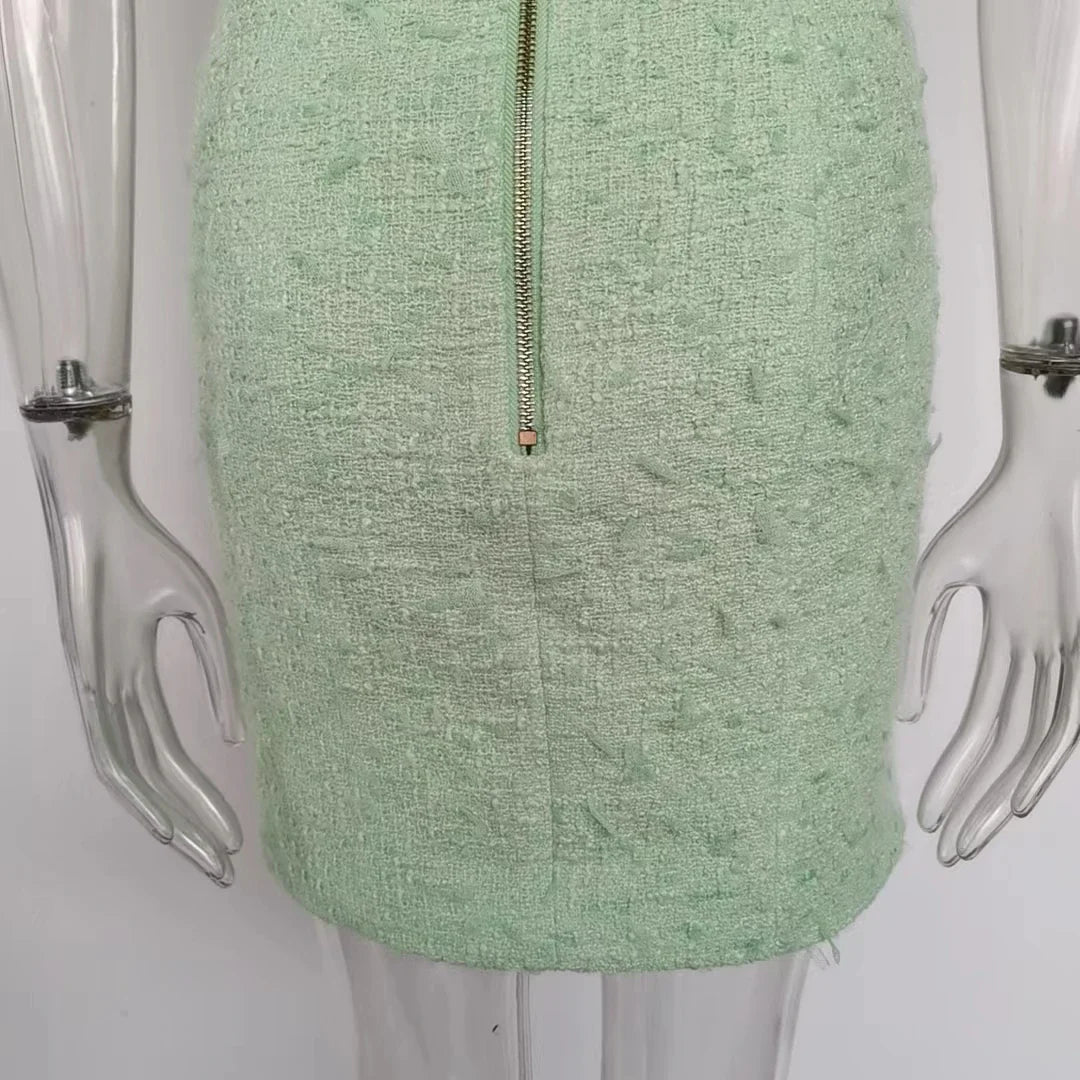 Rhinestone Sequin Halter Backless Party Sexy Mini Dress