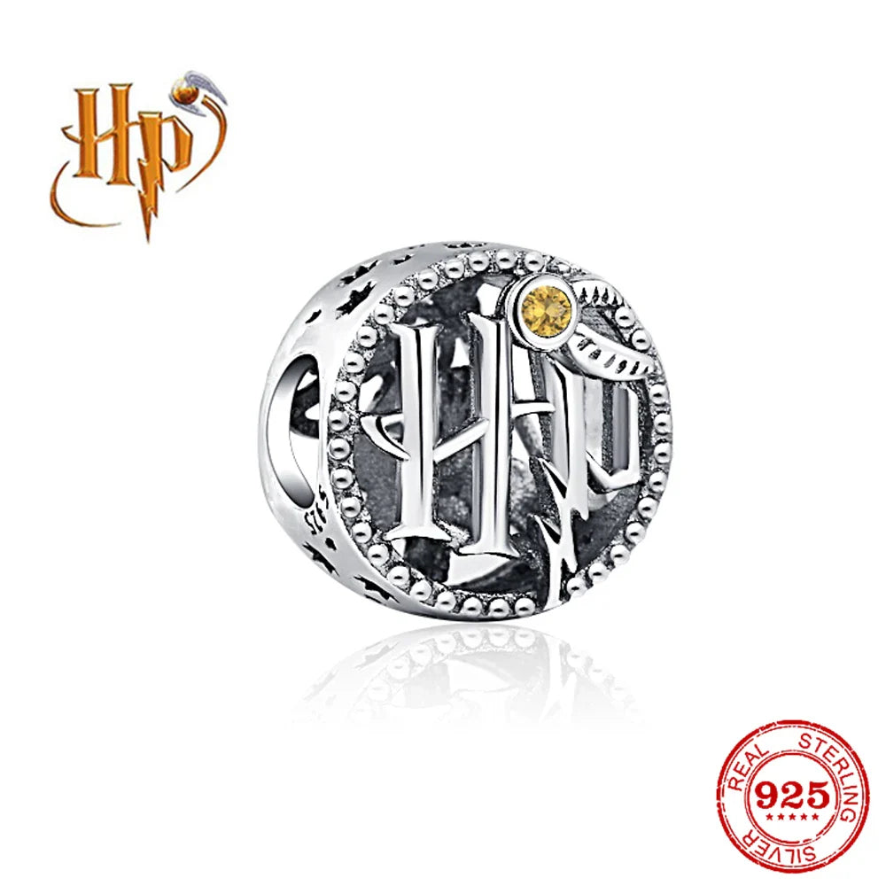 925 Sterling Silver Hat Flower Fairy Charm Bead for DIY Jewelry Bracelets and Pendants