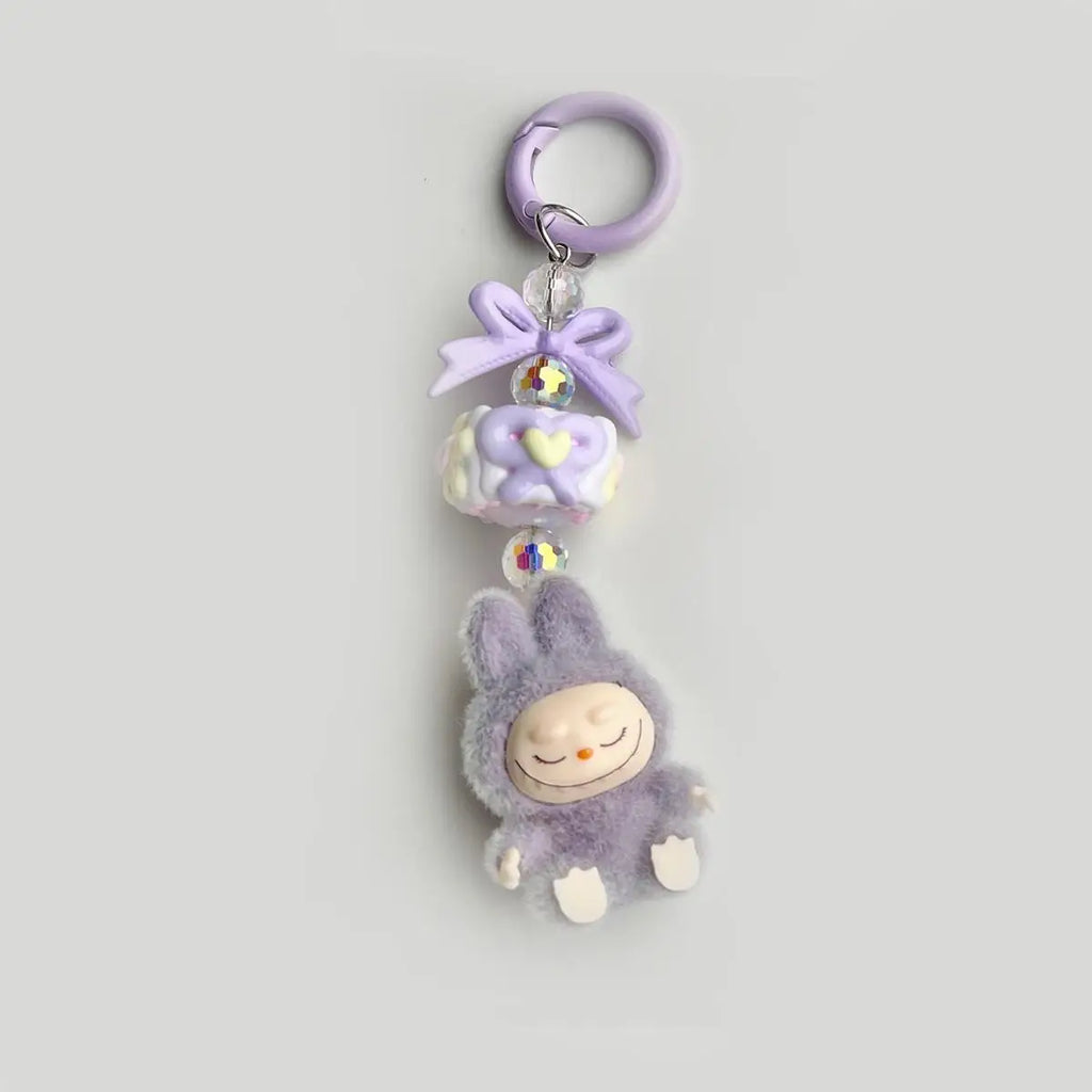 Mini Keychain Cartoon 3D Doll Pendant for Students School Bags and Car Keys
