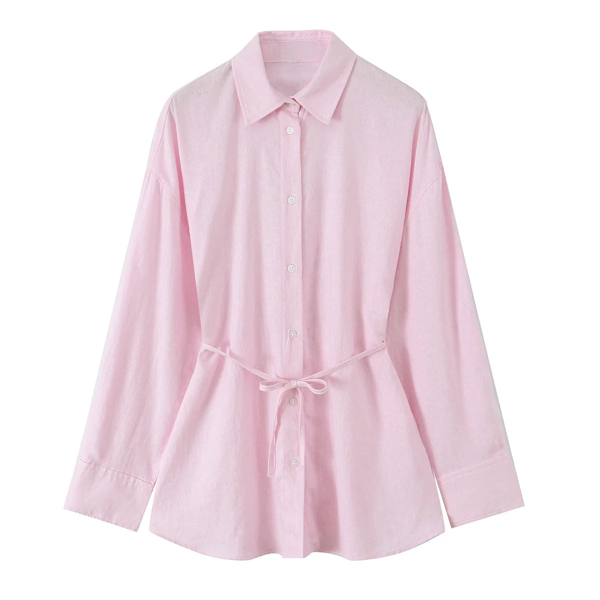 Oversized Women Blouse Summer Casual Long Sleeve Single Breasted Shirt Fashion Loose Fit Top