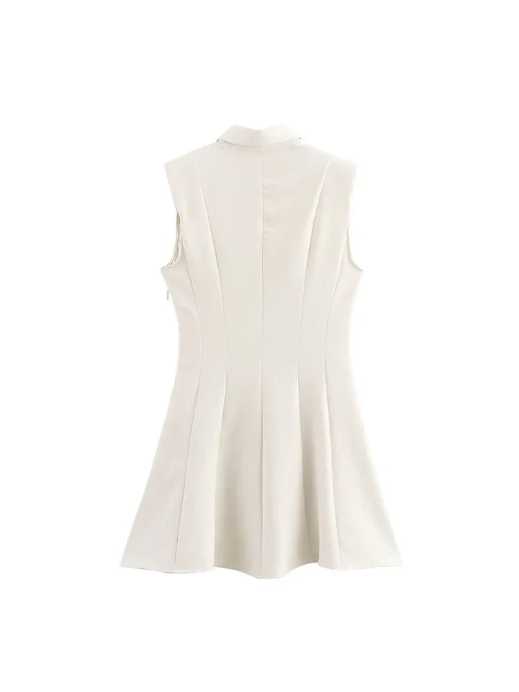 Womens Sleeveless Summer Tank Dress Casual Solid Mini