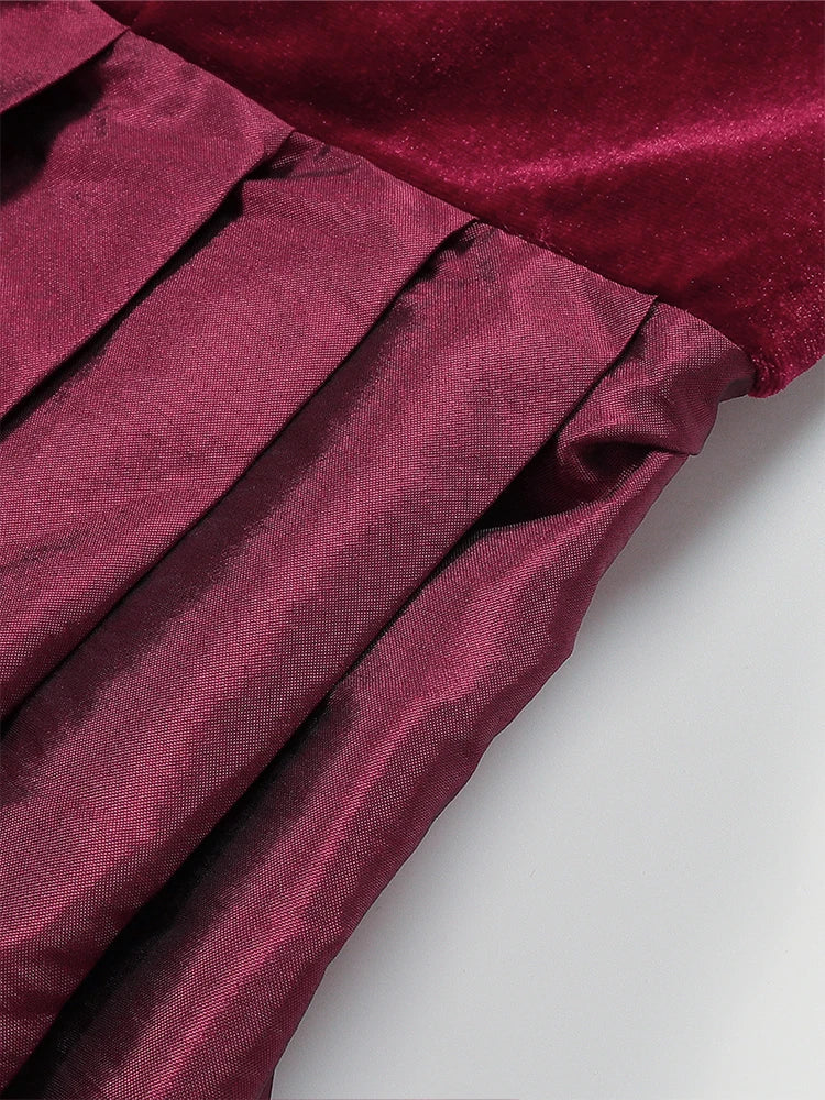 Oktoberfest Dirndl Dress With Lace Apron For Women Midi Red