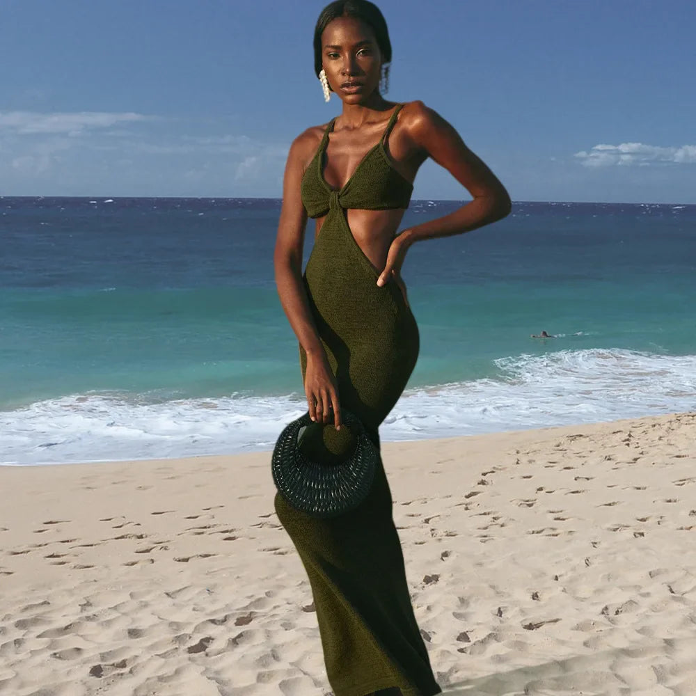 Elegant Sleeveless Backless Spaghetti Strap Party Dress