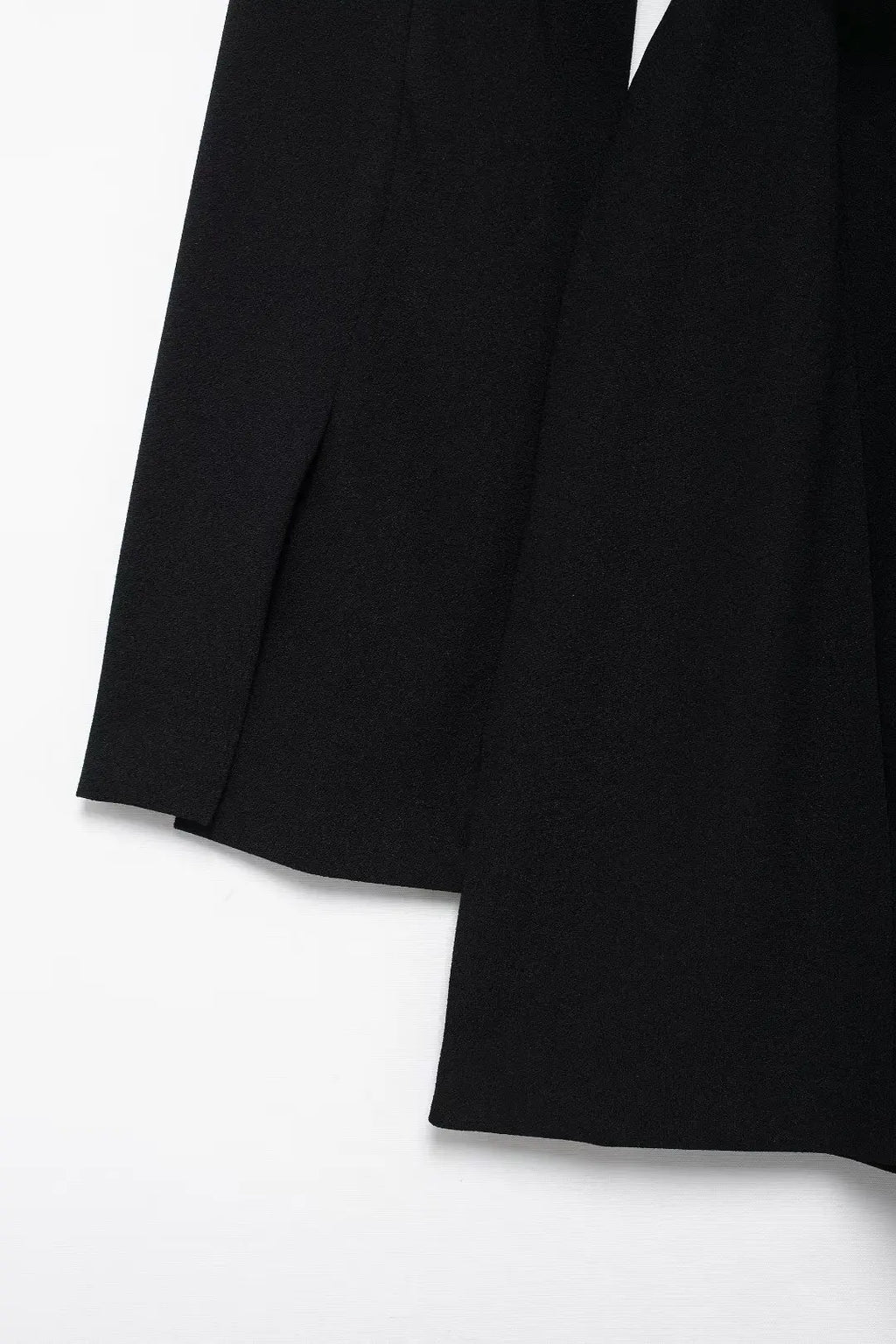 Women's Fashion Long Sleeve Suit Jacket with Belt and Zipper Straight Pants Set