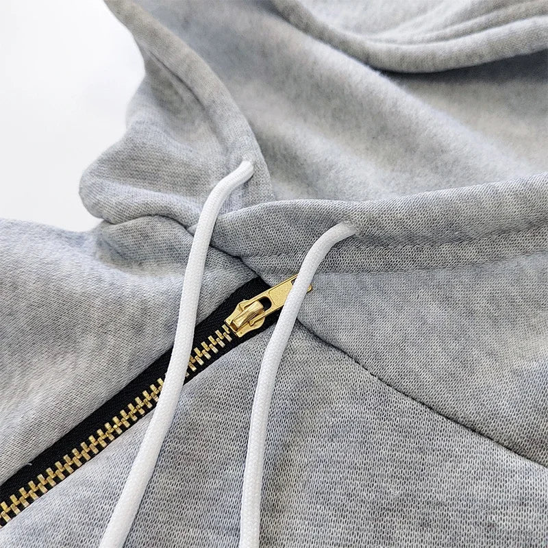 Women's Hooded Fleece Dress With Side Zip Knee Length