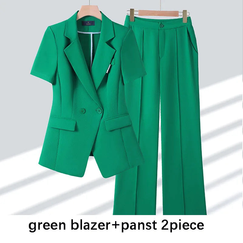 Purple Womens Two Piece Pantsuit Set For Office Work