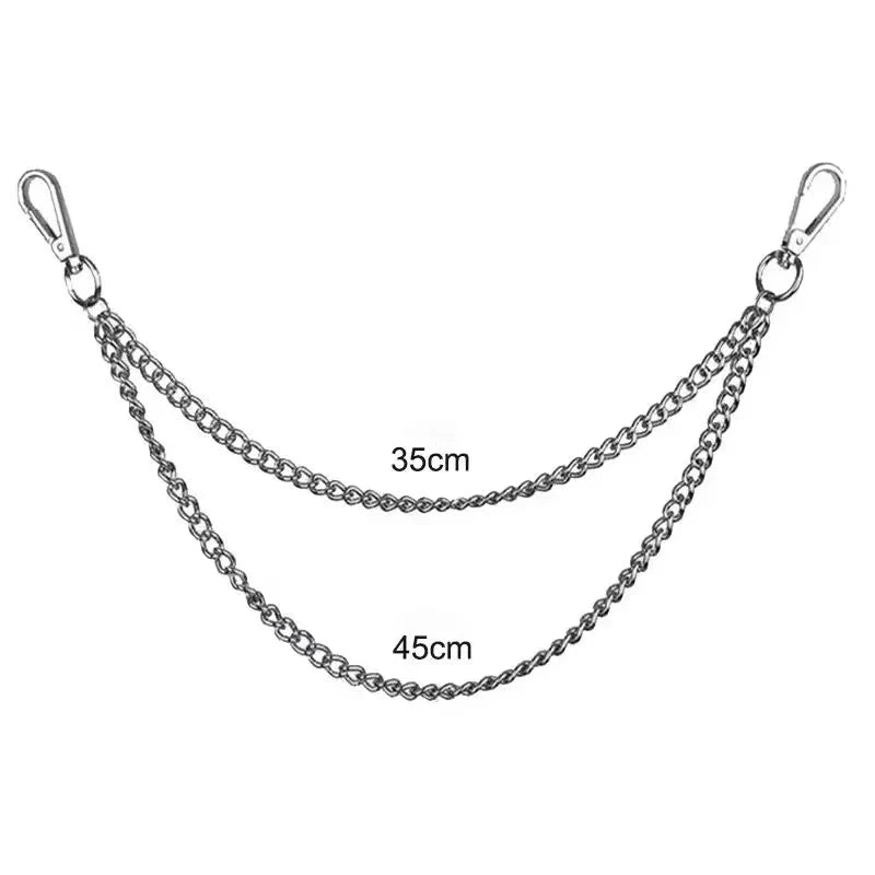 Punk Style Metal Waist Chain Hip-Hop Jeans Accessory for Unique Fashion Statement
