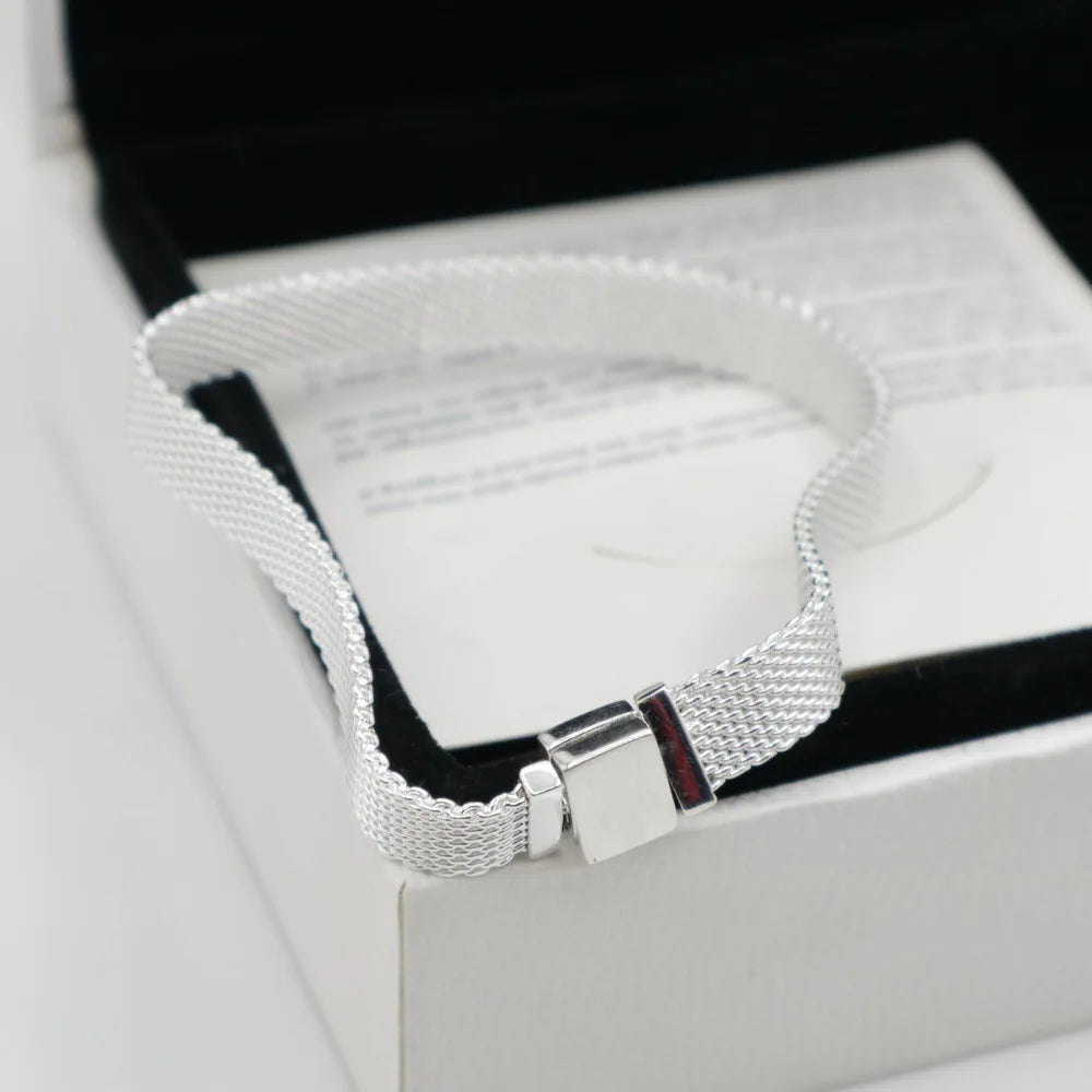 Heart-Shaped Buckle Crown Moon Stars Bracelet with Bead Pendant for DIY Women Jewelry