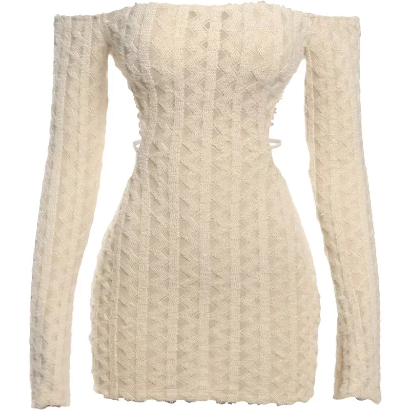 Backless Mini Dress For Juniors High Street Chic Autumn