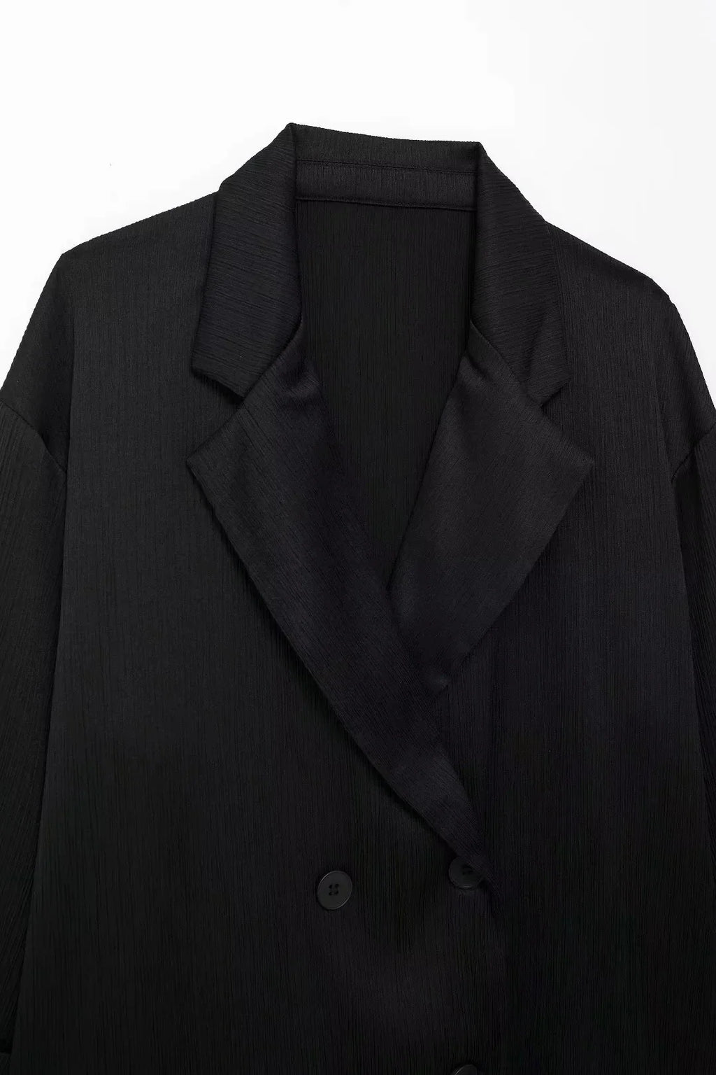 Trendy Women's Cozy Suit Set with Double Breasted Coat and Wide Leg Pants