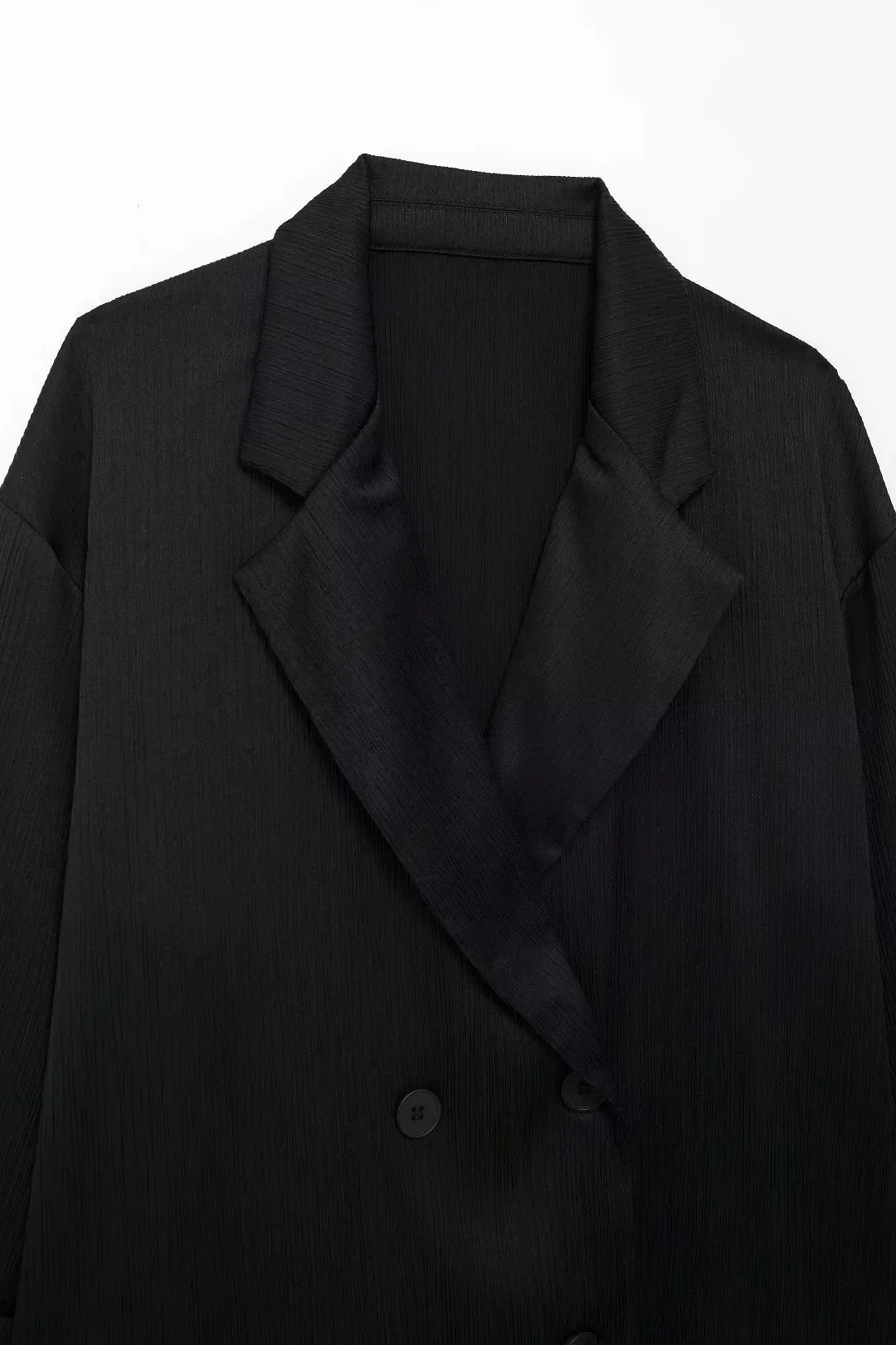 Trendy Women's Cozy Suit Set with Double Breasted Coat and Wide Leg Pants