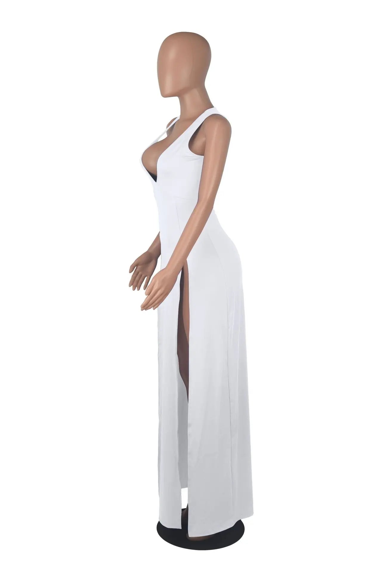 Backless V Neck Maxi Dress for Elegant Party Night