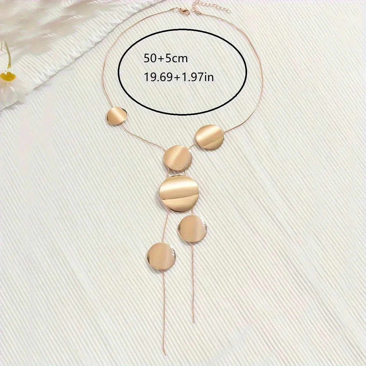 Vintage Gold Color Exaggerated Irregular Round Tassel Necklace for Women Party Jewelry Accessory