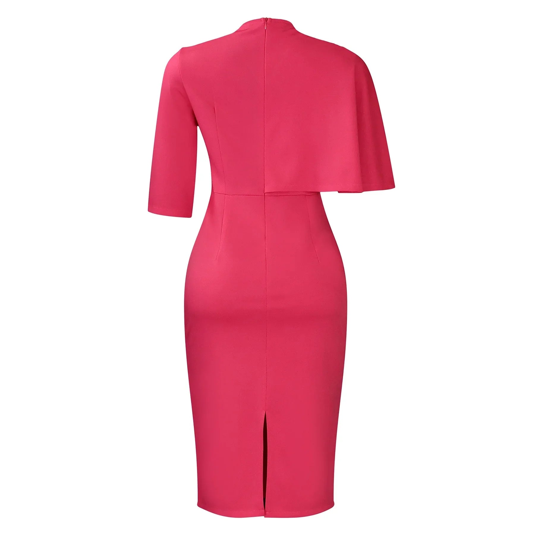 Women's Office Dress V Neck Solid Midi Formal Workwear