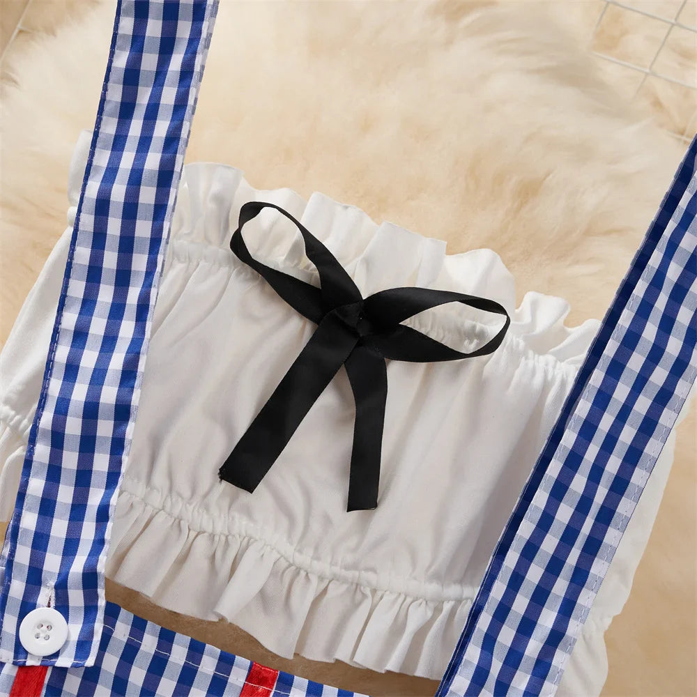Sexy Girls Lingerie Set with Ruffle Bow Crop Top and Kawaii Plaid Short Strap Skirt Sweet Japanese Inspired Cute Intimate Apparel