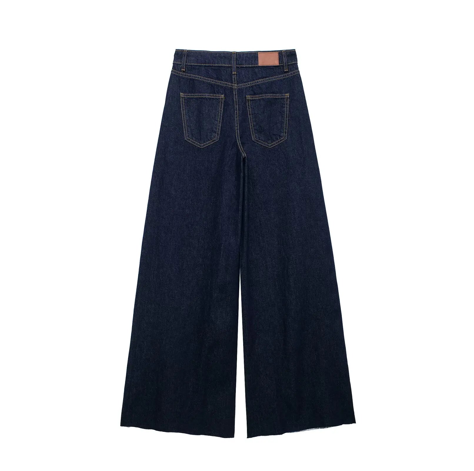 Denim V-Neck Collarless Vest Outfit with Long Pants for Women in Autumn