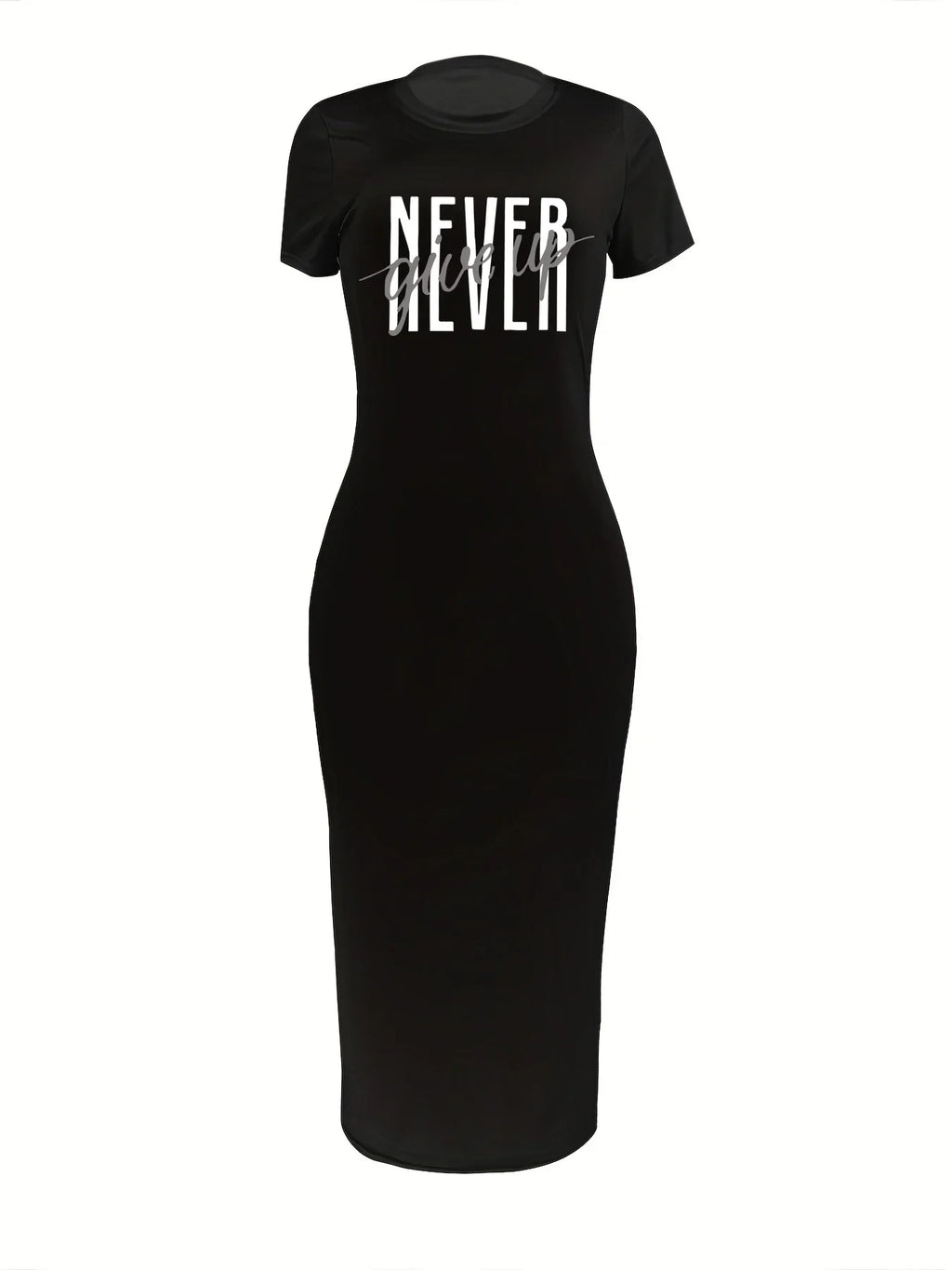 Women's Casual Slim Fit Dress Inspirational Quote Dress