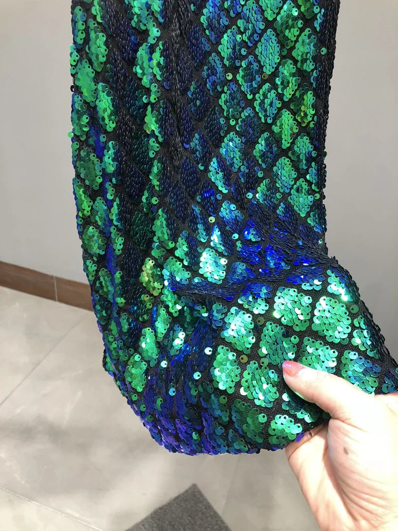 Sequins Backless Party Dress With Delicate Shoulder Straps