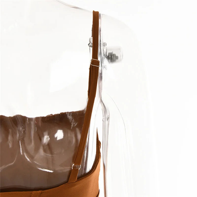 Corset Ruched Maxi Dress Women Spaghetti Strap Backless