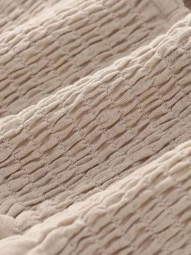 Sexy Backless Halter Dress With Honeycomb Check Pattern