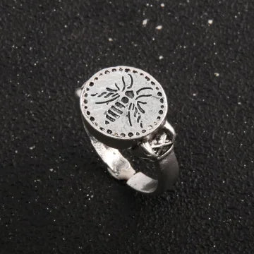 Dark Souls Adjustable Gemstone Ring Chrysanthemum Design for Cosplay Jewelry Accessories