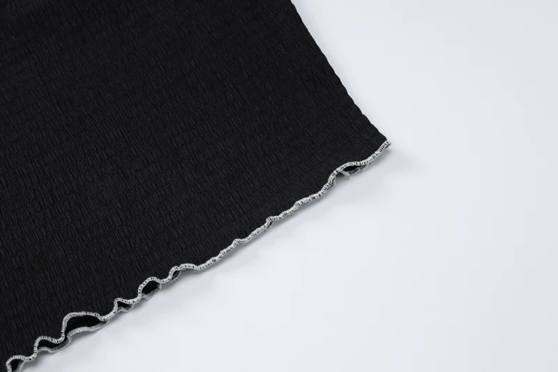 Sexy Matching Tube Top and Ruffled Skirt Set Women Summer Party Club Date Outfit Streetwear Y2K Style