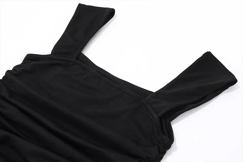 Elegant Ruched Bodycon Maxi Dress for Summer Party Wear