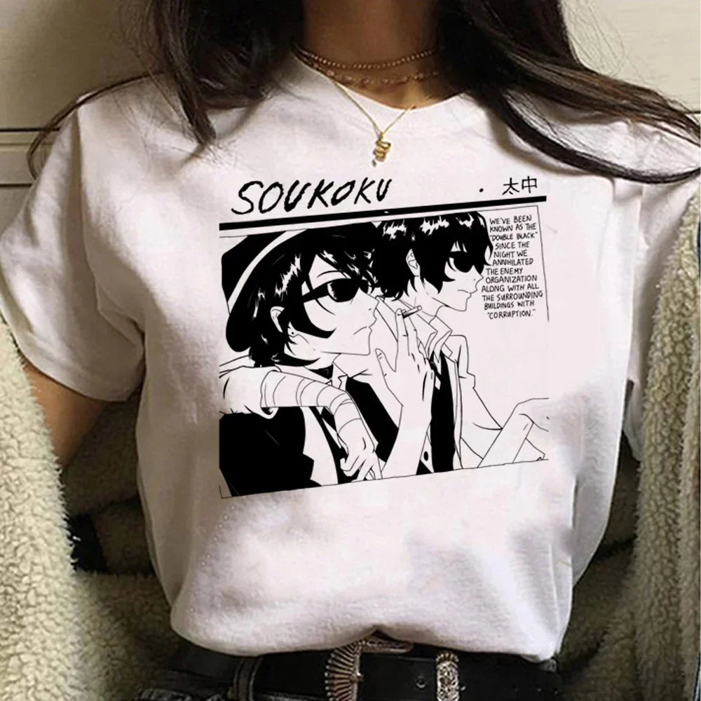 Dazai Comic T-Shirt for Women - Summer Streetwear Y2K Graphic Tee