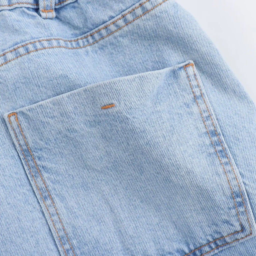 Women's Denim Short Jumpsuit Slim Fit with Lapel Collar Curled Short Sleeves and Patch Pockets Summer Casual Romper