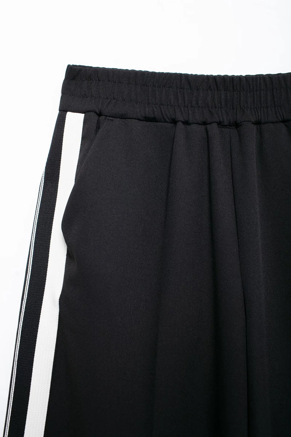 Women's Striped Sports Suit with Long Sleeve Zip Lapel Coat and High Waist Wide Leg Pants Two-Piece Set