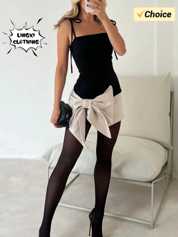 Valentines Day Bow Dress Slim Fit Party Dress For Women