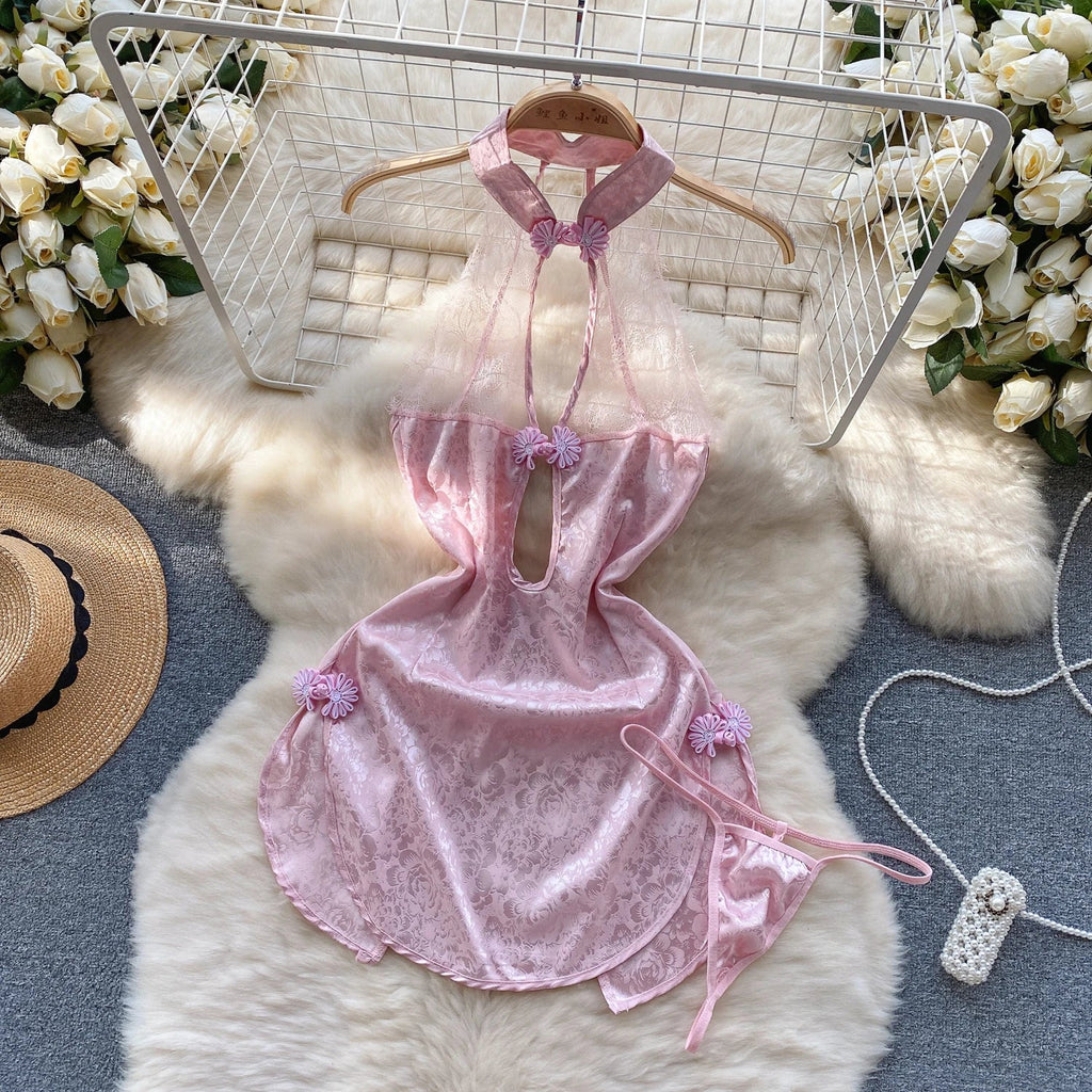 Sexy Anime Cosplay Qipao Bodysuit Nightgown Lingerie