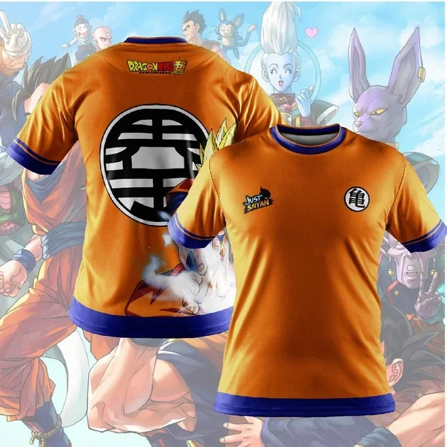 Dragon Ball Wukong 3D Printed Breathable Quick Dry Sports T-Shirt for Parents and Children