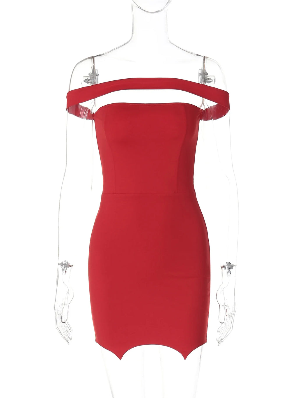 Solid Slash Neck Sleeveless Bodycon Mini Dress For Summer