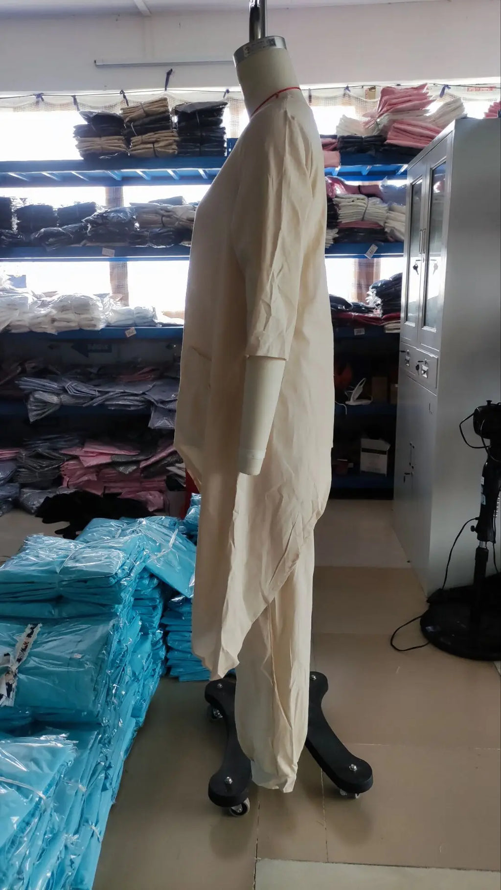 Casual Loose Cotton Linen Top with Irregular Hem and Round Neck Paired with Elegant Loose Leg Pants Two Piece Set