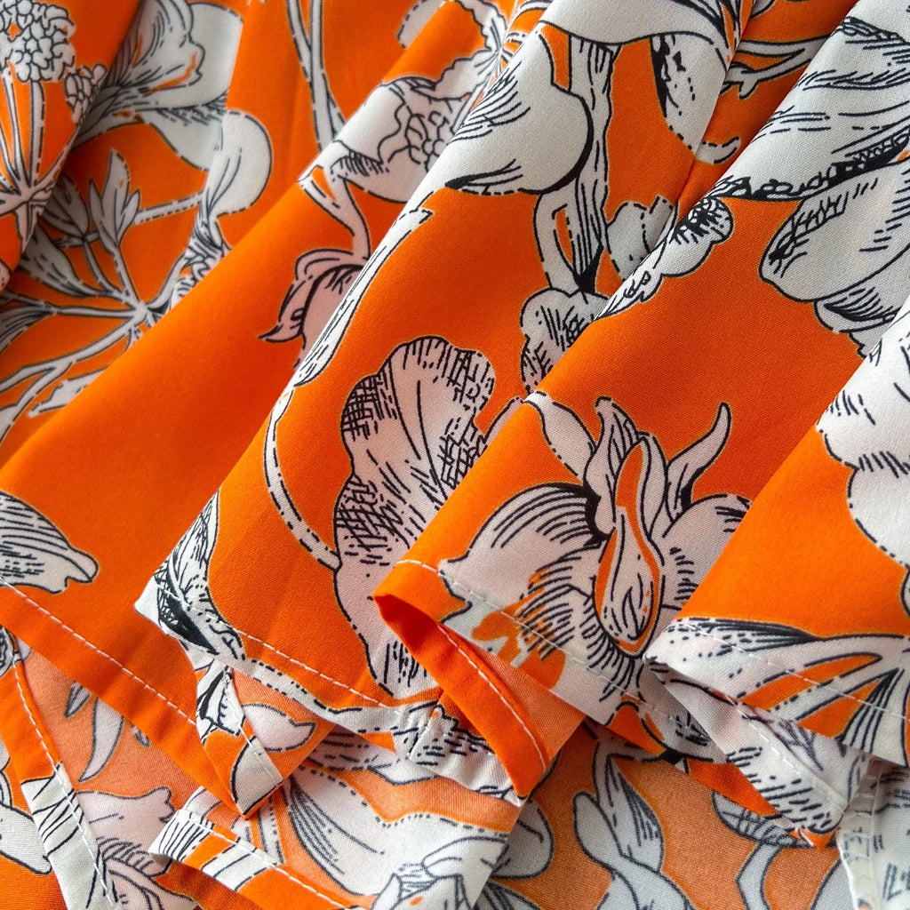 Boho Floral Print Pleated Maxi Dress With Puff Sleeves Belt