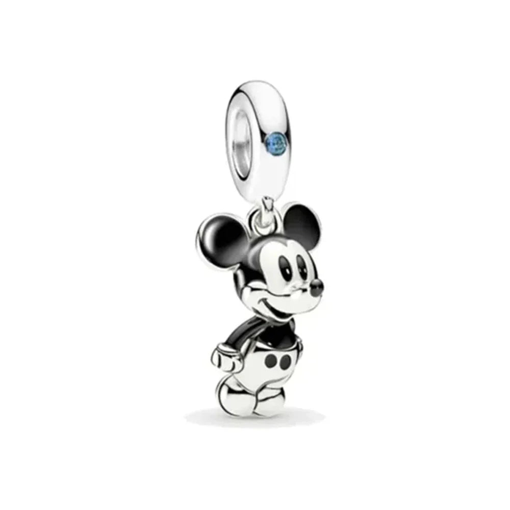 Mickey Mouse Minnie Mouse Sterling Silver Charm Beads for Bracelets