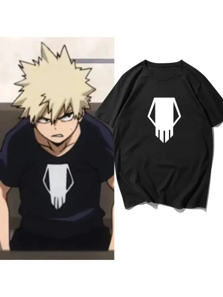 My Hero Academia Bakugo Katsuki Printed Casual T-Shirt for Men and Women - High Quality Loose Fit O-Neck Short Sleeve Tee