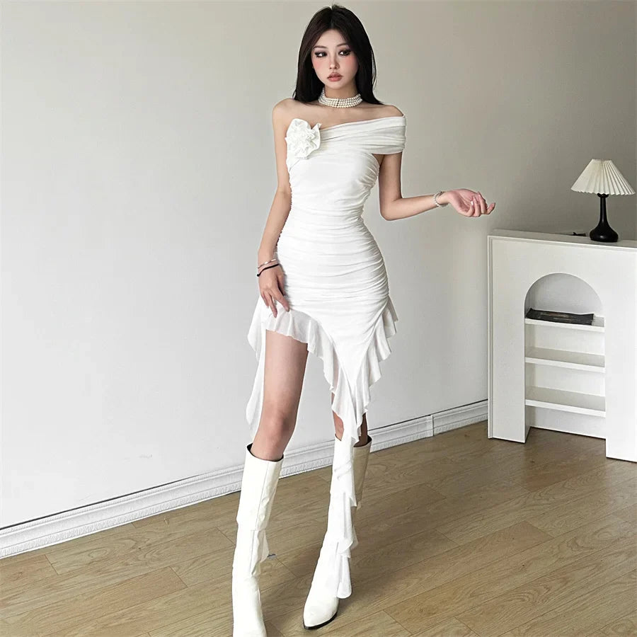 Elegant Bachelor Party Dress With Tassel Detail Evening