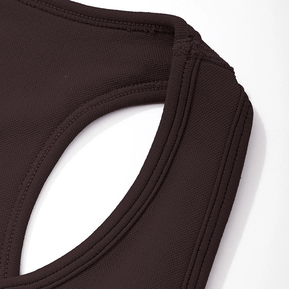 Sleeveless Solid Bodycon Jumpsuit for Women Zipper Front Summer Romper Overalls Fashion Streetwear Sportswear