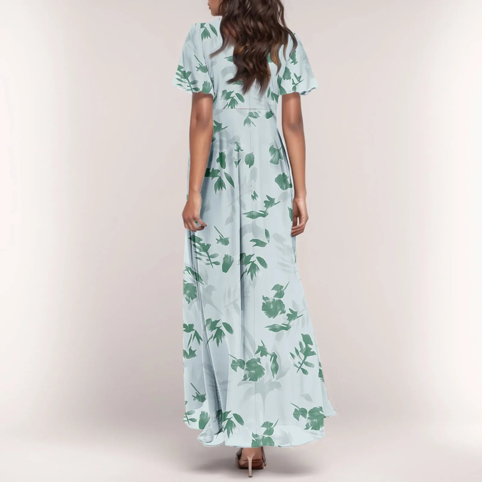 Floral Chiffon Maxi Dress for Summer Wedding Guest Chic