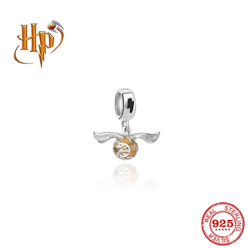 925 Sterling Silver Hat Flower Fairy Charm Bead for DIY Jewelry Bracelets and Pendants