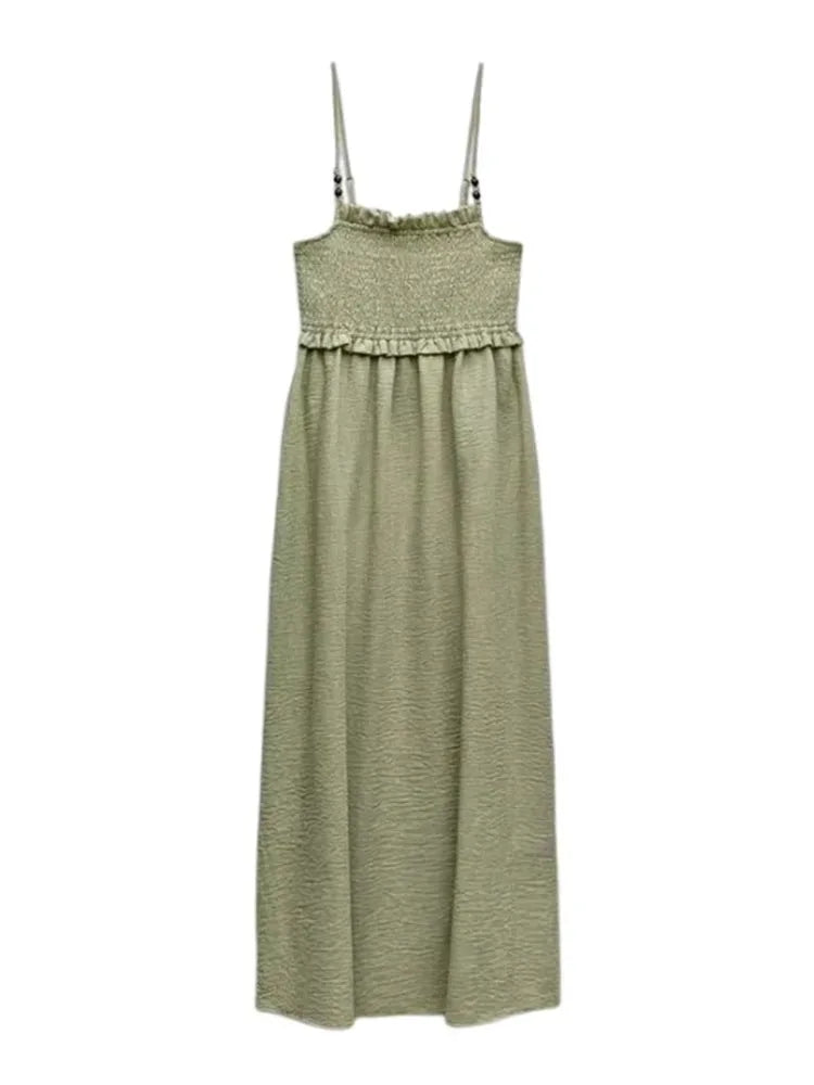 Sexy Backless Halter Dress With Honeycomb Check Pattern