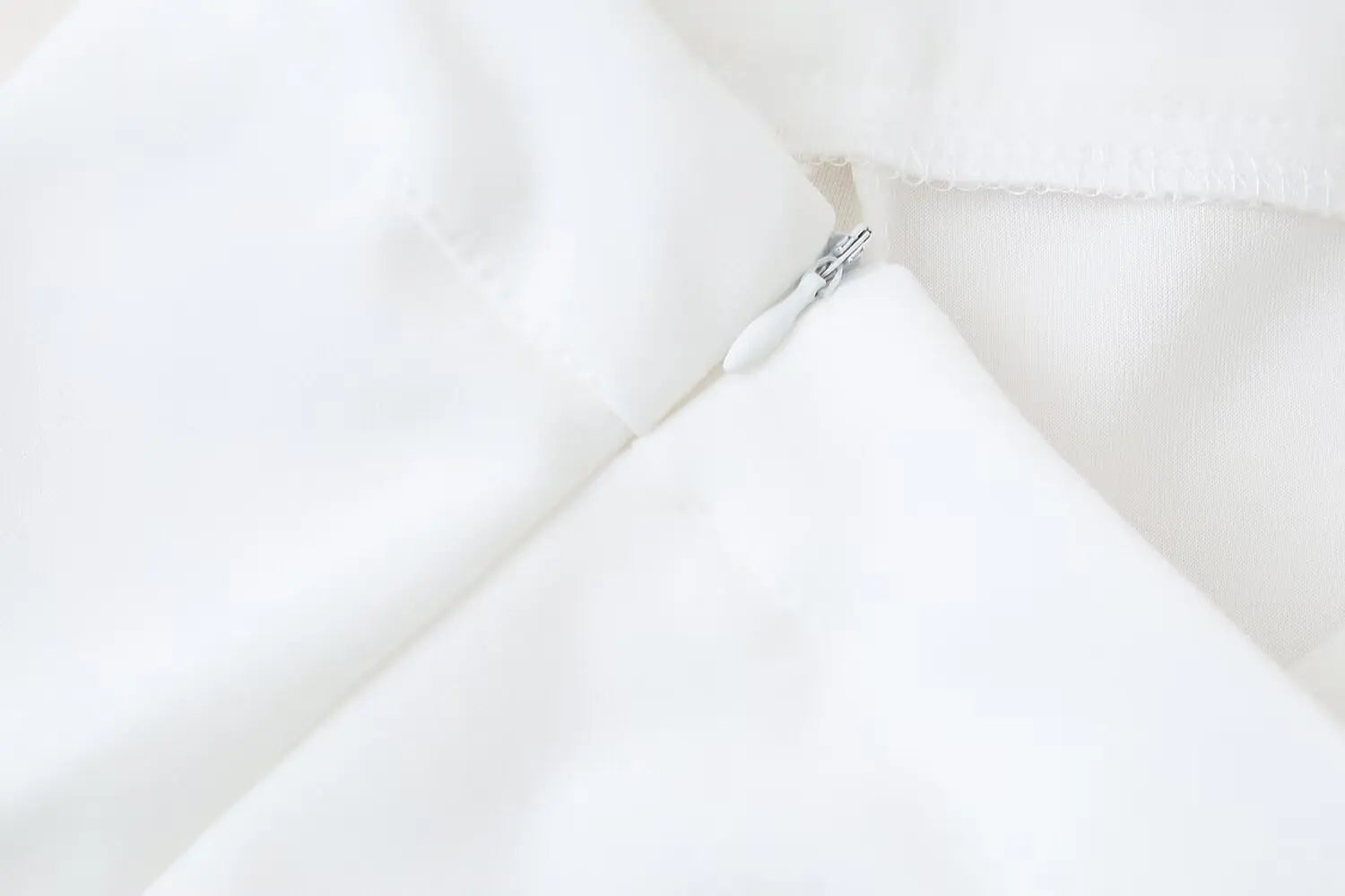 Women's Summer 2-Piece Set Solid Color Puff Sleeve Shirt and Zipper Mid-Rise Street Pants