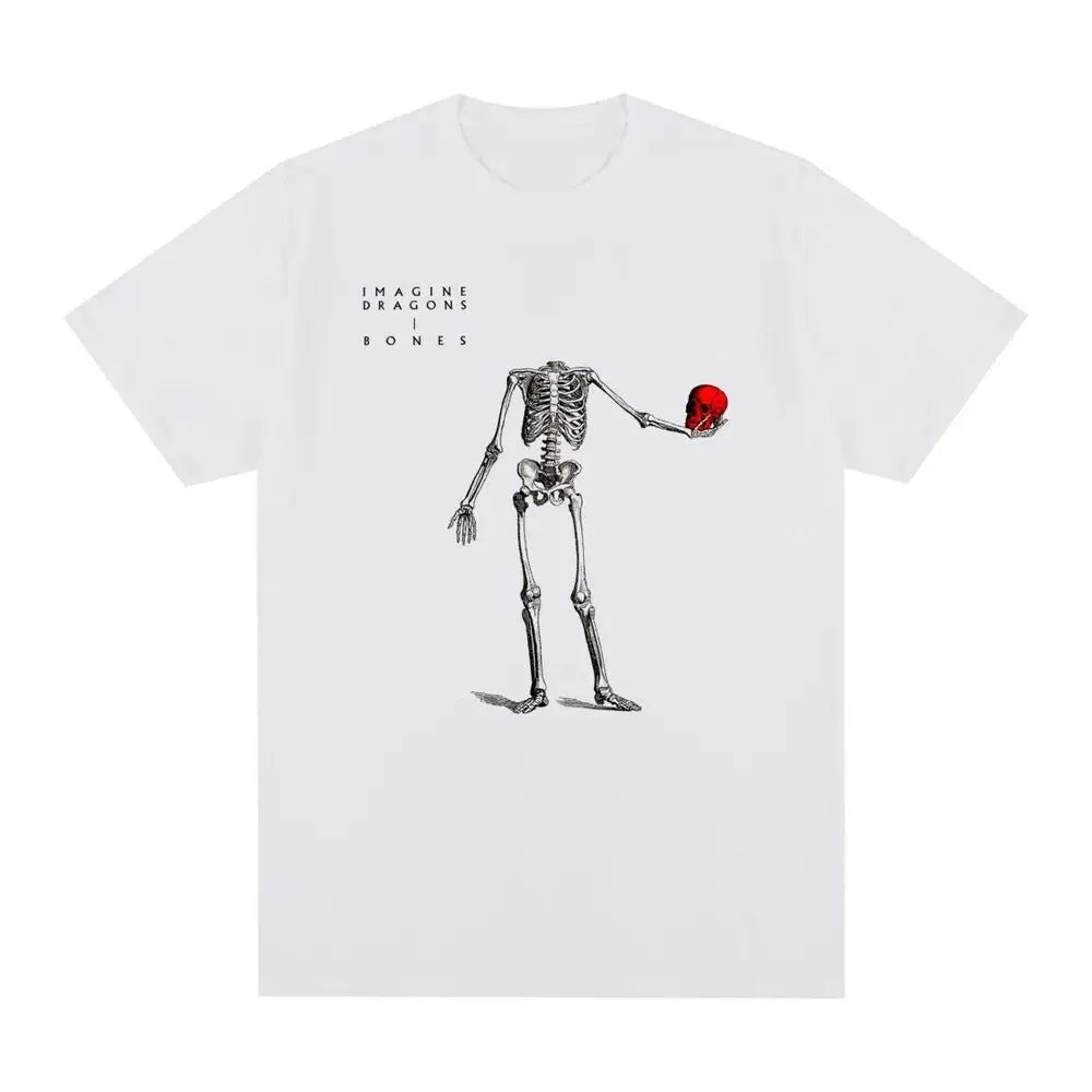 100% Cotton Vintage Rock Band T-Shirt with Imagine Dragons Print for Men and Women Streetwear Tee Tops
